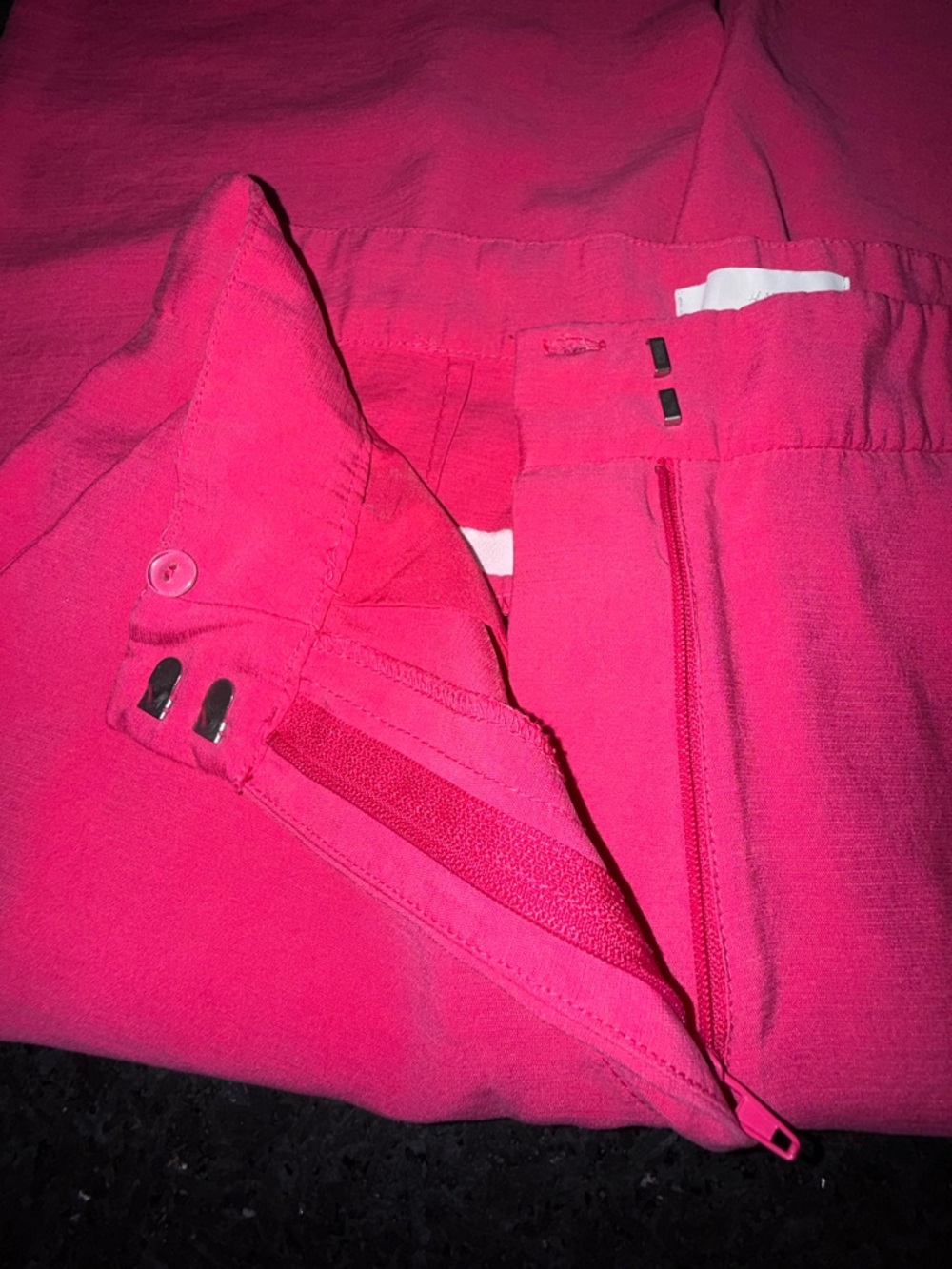 UEC H&M FUSCIA HOT PINK SLIT HEM FLOWING DRESS PANTS TROUSERS SZ 6 - Picture 7 of 14